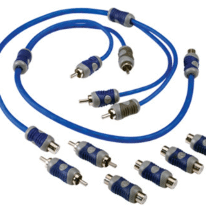 KICKER 46KIYFM Car Audio Amp Female Male RCA Y Adapter + Barrel Connectors KIYFM