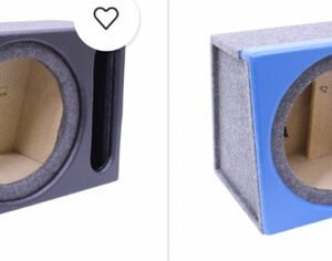 12inch single with vinyl trim and slotted port red, blue and grey